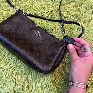 Brown Leather Coach crossbody